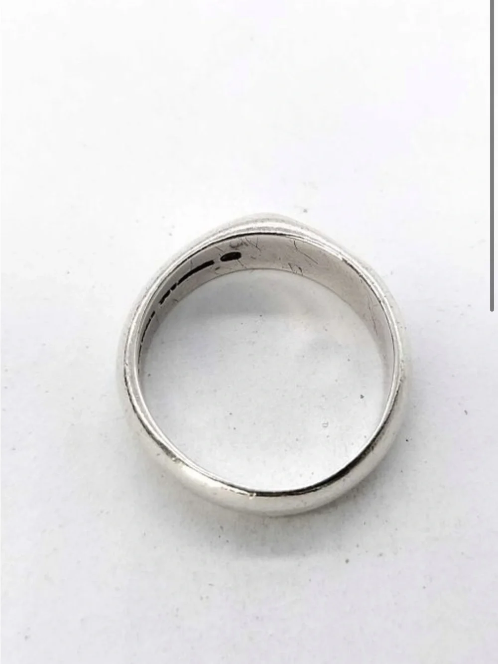 Tiffany & Co. Elsa Peretti Sterling Silver Carved Heart Ring Size 6.25